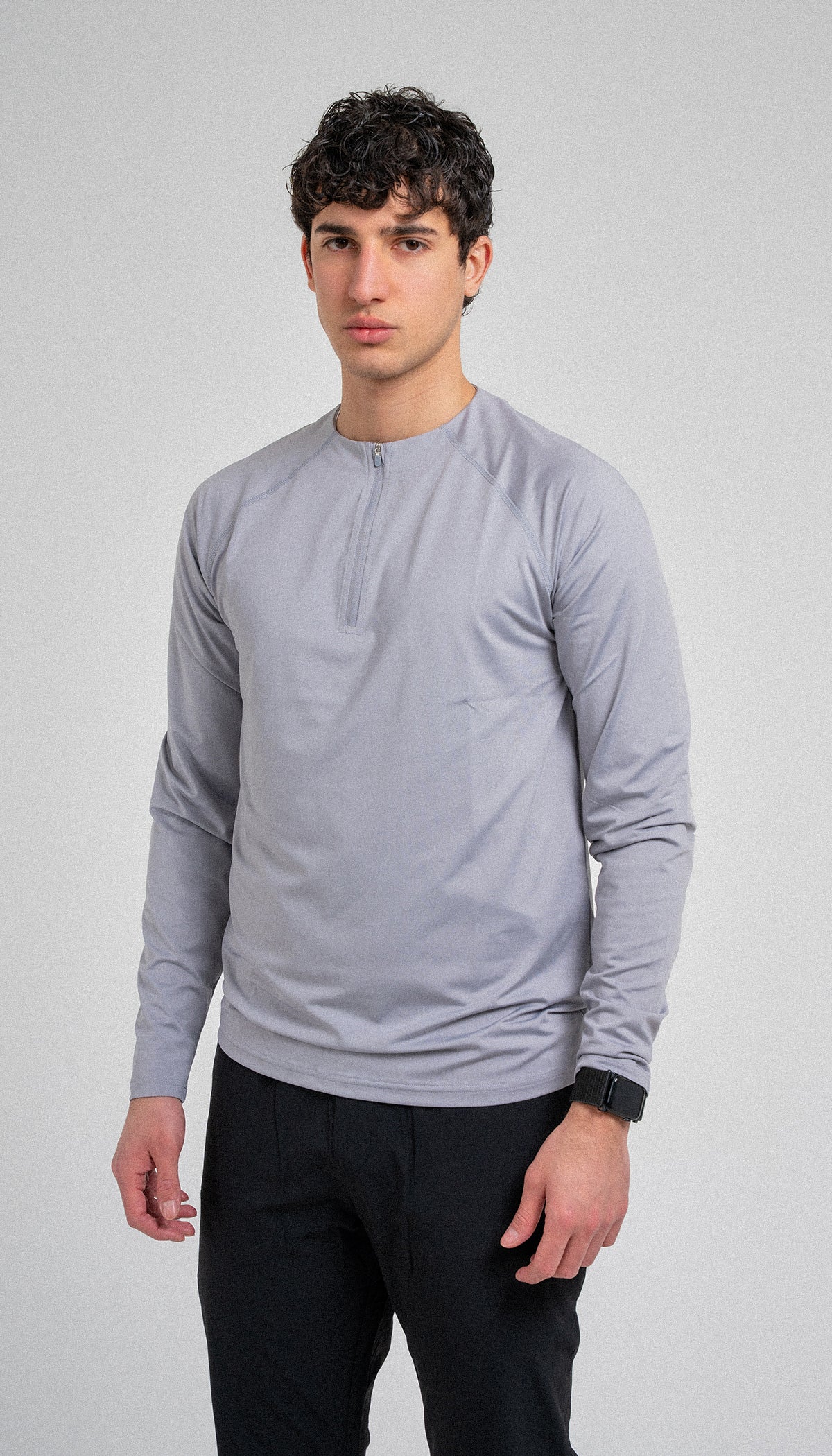 STAPLE ZIP - LIGHT GREY