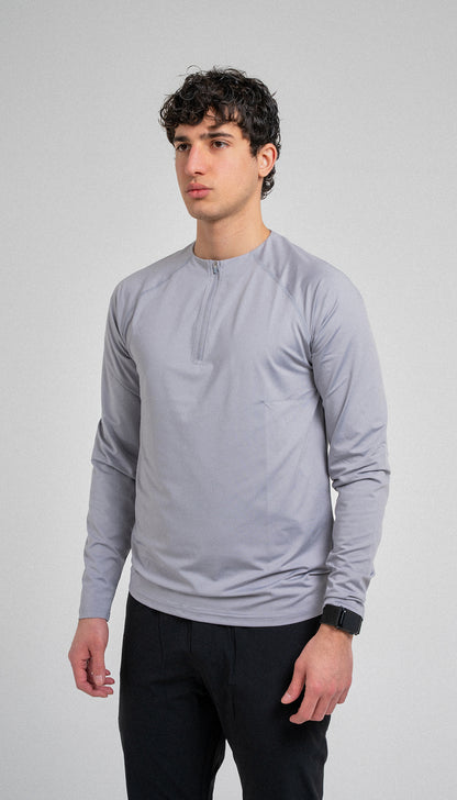 STAPLE ZIP - LIGHT GREY
