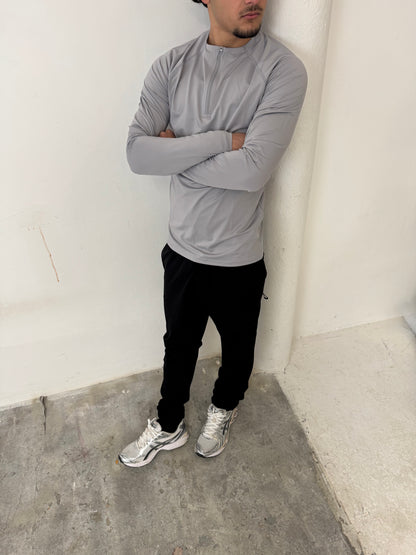 STAPLE ZIP - LIGHT GREY